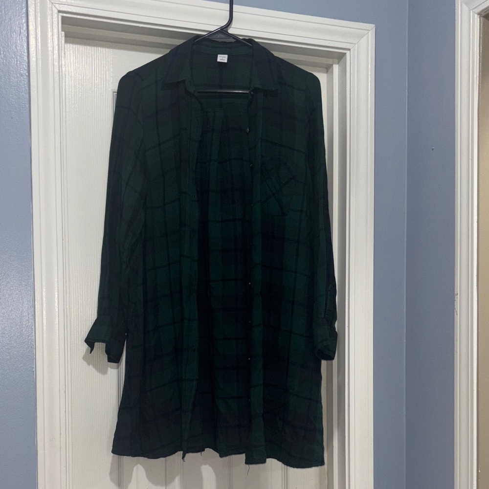 Old navy small green plaid dress